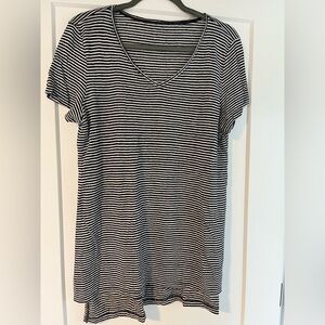 Classic Black and White Striped Women's Top